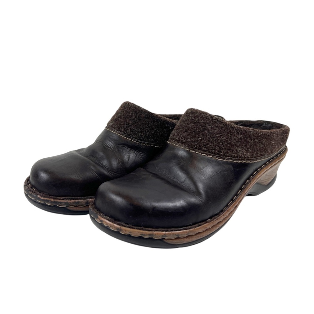 Josef Seibel Catalonia Brown Leather Clogs Mules Comfort Womens Size 40 US 9-9.5